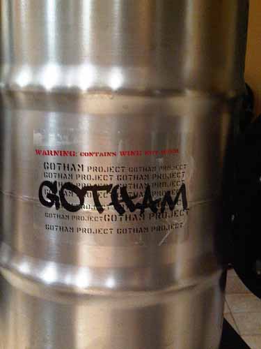 Clear-Sticker-on-a-Keg-for-Gotham-Brewing-Project