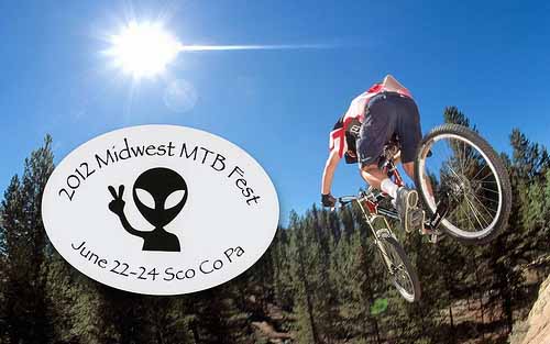 Custom Oval Bumper Stickers for the 2012 Midwest MTB Fest that were printed by StickerGiant