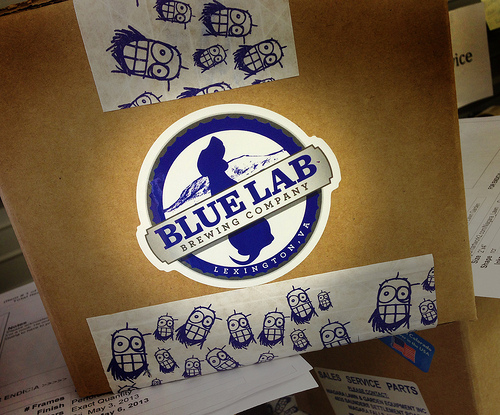 Blue-Lab-Brewery's-custom-die-cut-sticker-from-StickerGiant