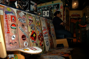 skateboard stickers bench