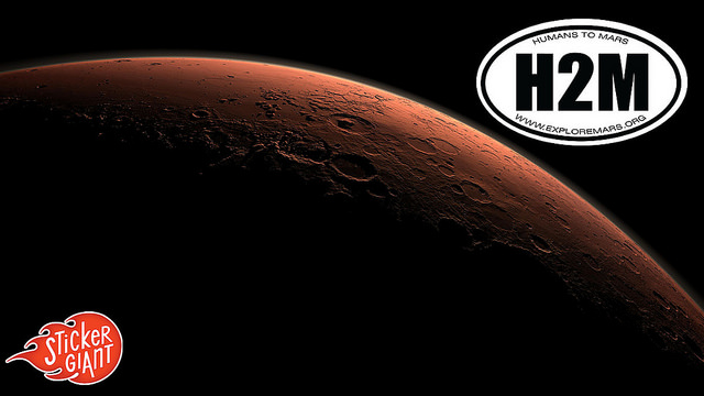 Photo-of-Mars-used-as-background-to-show-custom-oval-bumper-stickers-printed-by-StickerGiant-for-the-Humans-to-Mars-initiative-by-mxlpolremars.org