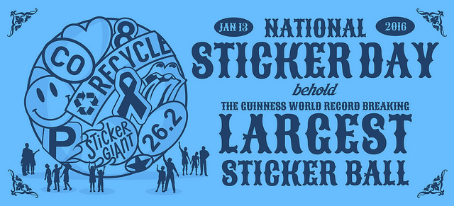 National Sticker Day Celebration at StickerGiant January 13, 2016