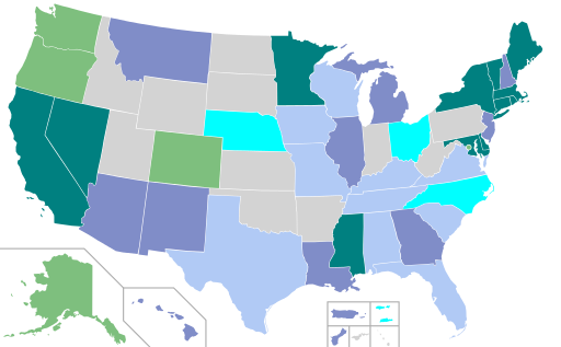 Map-of-United-States-of-America-highlighting-changing-marijuana-laws