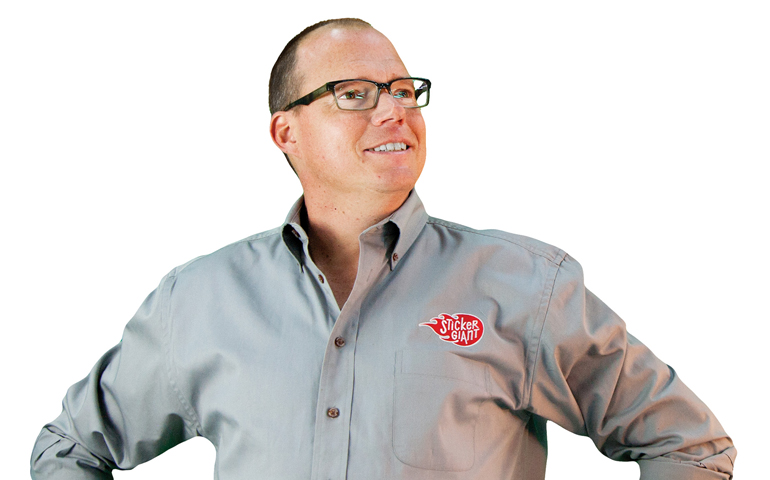 Headshot of John Fischer CEO and Founder of StickerGiant