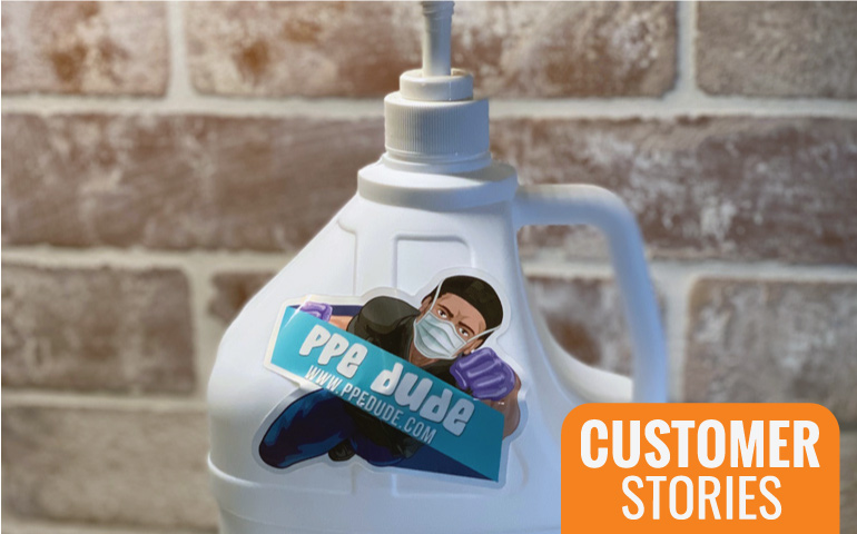 StickerGiant-PPE-Dude-Die-Cut-Stickers-bottle-customer-stories