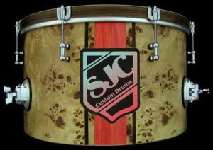 Custom Shaped Stickers for SJC Custom Drums