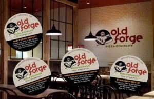 Custom Circle Shaped Stickers for Old Forge Pizza Co. Printed by StickerGiant