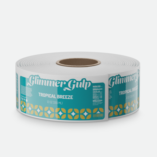 Roll of Glossy Labels printed by StickerGiant